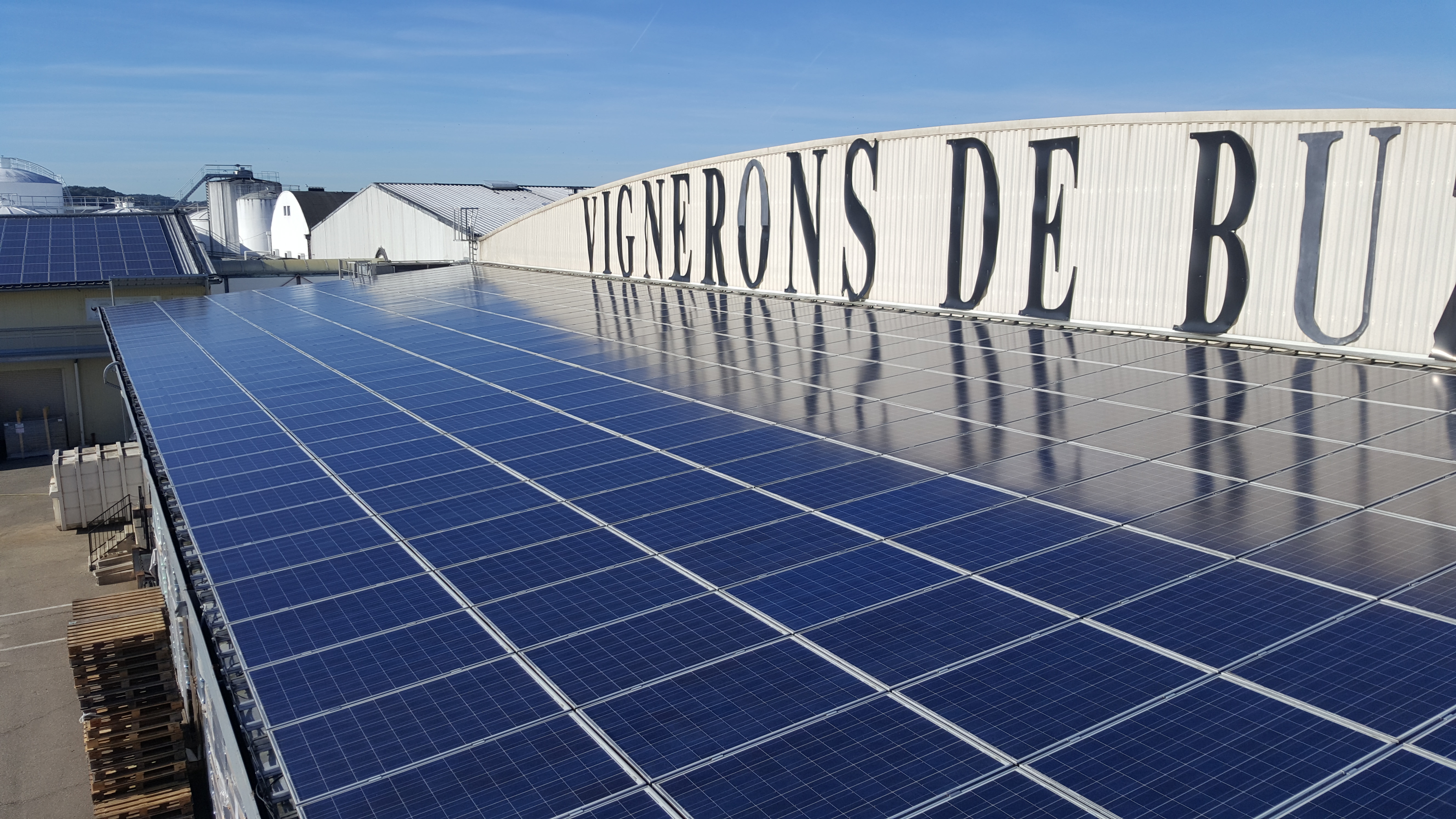Chantier PV Cave Viticole 8 000m²
